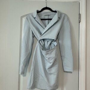 Abercrombie & Fitch Light Blue Wrap Suit Dress